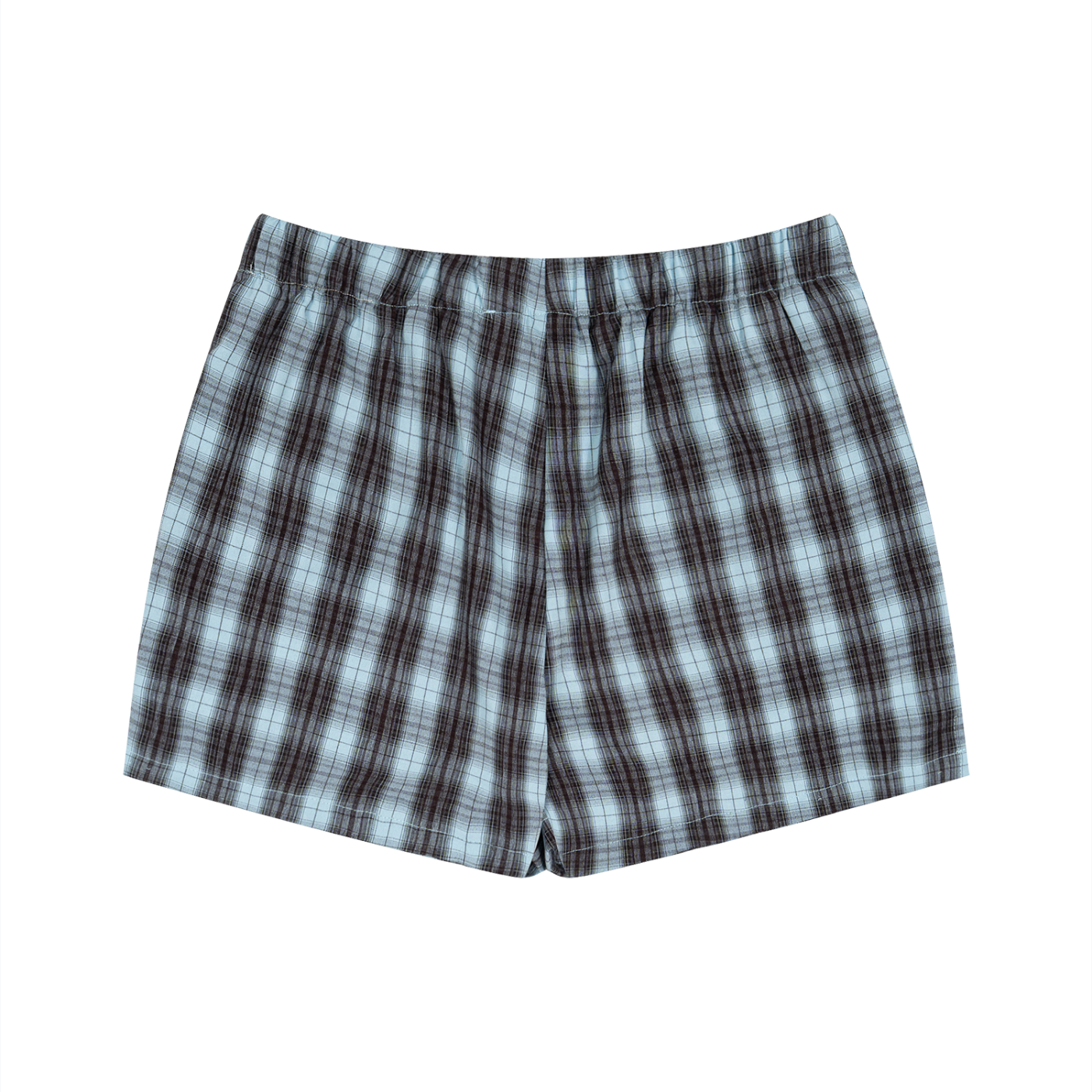 Geblokte korte broek blauw